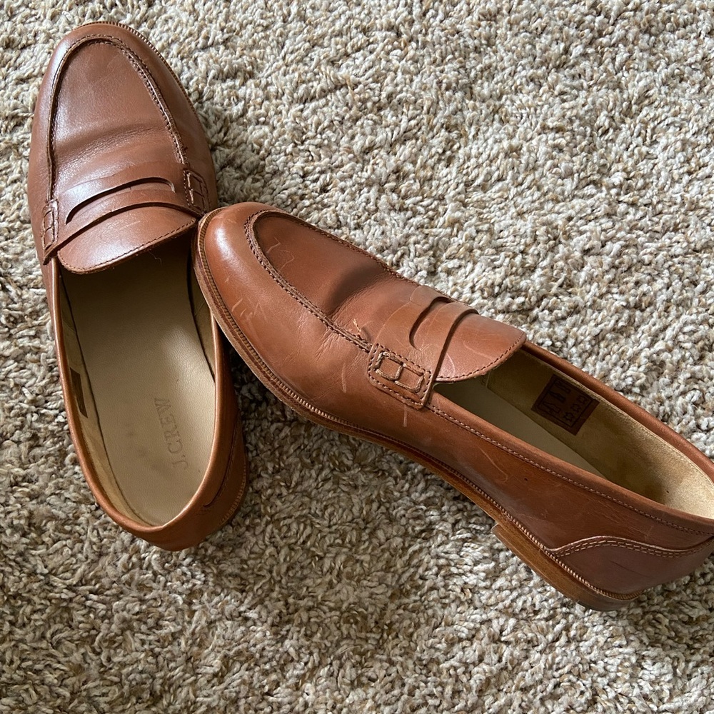 J Crew Ryan penny loafer in leather